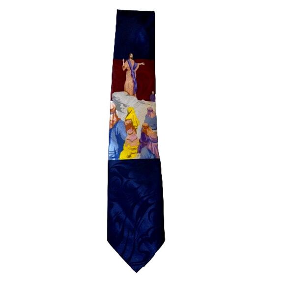 Steven Harris Sermon on the Mount Blue Men's Neck Tie - Picture 1 of 6